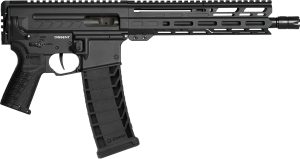 CMMG 94A8041AB Dissent MK4 9mm Luger 33+1 10.50", Black, Picatinny Brace Adapter, 9.60" M-LOK Handguard, Left Side Charging Handle, Zeroed Linear Comp, Zeroed Drop-In Single Stage Trigger