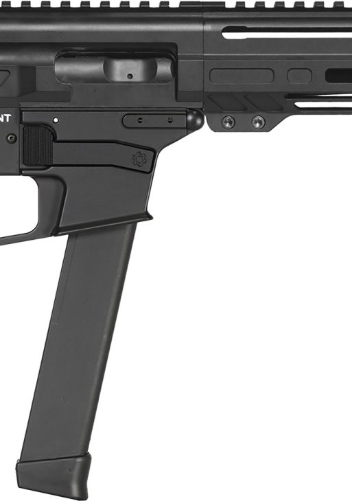 CMMG 99A68A2AB Dissent MKGS 9mm Luger 33+1 6.50", Black, Picatinny Brace Adapter, 5.50" M-LOK Handguard, Left Side Charging Handle, Zeroed Linear Comp, TriggerTech Trigger (Glock Mag Compatible)