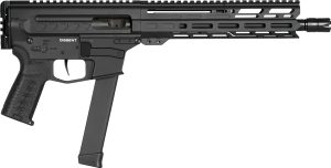 CMMG 99A806DAB Dissent MKGS 9mm Luger 33+1 10.50", Black, Picatinny Brace Adapter, 5.50" M-LOK Handguard, Left Side Charging Handle, Zeroed Linear Comp, Zeroed Drop-In Single Stage Trigger