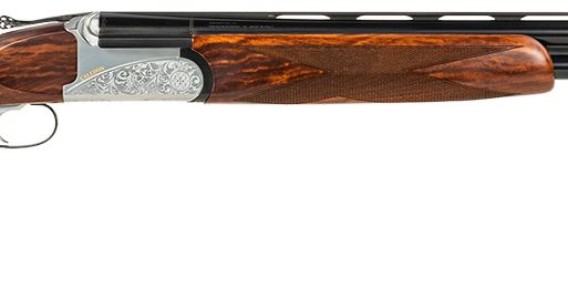 Fausti Usa, Inc 15803 Caledon  28 Gauge 2.75" 2rd 26" Blued Barrel, Engraved Stainless Rec, Wood Laser Grain Stock, Metallic Bead Sight