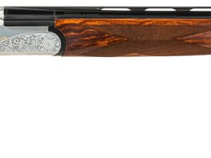 Fausti Usa, Inc 15802 Caledon  28 Gauge 2.75" 2rd 28" Blued Barrel, Engraved Stainless Rec, Wood Laser Grain Stock, Metallic Bead Sight