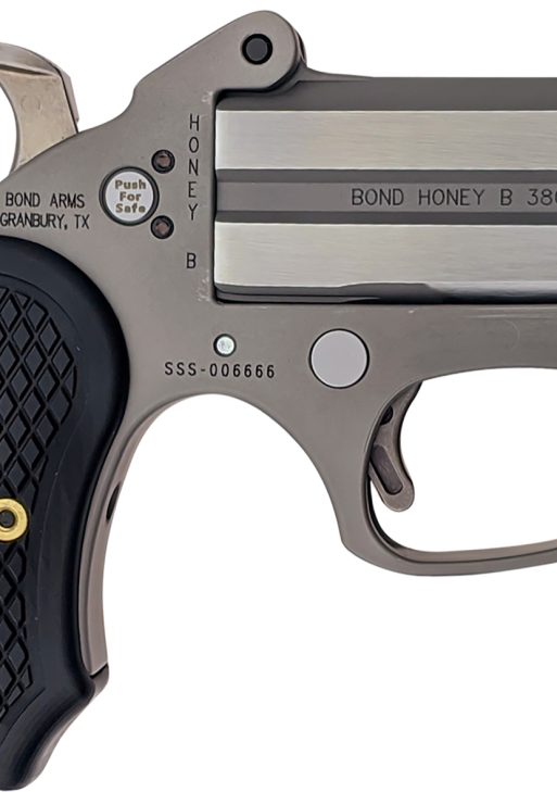 Bond Arms BAHB Honey B  9mm Luger 2rd Shot 3" Matte Stainless Steel Frame Black Extended B6 Resin Grips