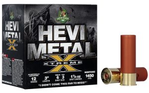 HEVI-Shot HS38126 HEVI-Metal Extreme 12Gauge 3" 1 1/4oz Steel/Tungsten 6/3Shot 25 Per Box/10 Case