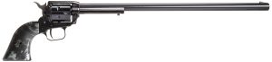 Heritage Mfg RR22B16BLKPRL Rough Rider  22 LR 6 Shot, 16" Black Oxide Steel Barrel, Black Oxide Zinc Alloy Frame, Black Oxide Cylinder, Black Pearl Grip, Manual Safety
