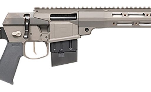 Q LLC MINIFIX55616INGRAY Mini Fix  5.56x45mm NATO 16" Tapered Barrel, Gray, Fully Adjustable Folding Stock, Magpul K Grip, 15" Q-Sert Handgaurd, AR/M4 Style Mag, Cherry Bomb Brake, Ambi Controls