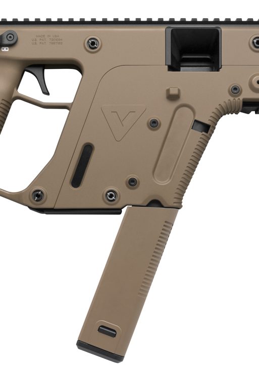 Kriss USA KV45PFD20 Vector CRB Gen2 45 ACP 30+1 Black Nitride Threaded Barrel, Flat Dark Earth Picatinny Rail Top & Bottom, QD Sling Swivel