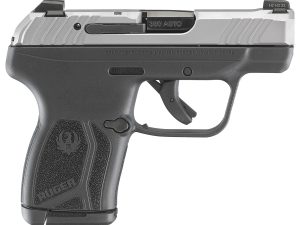 Ruger 13744 LCP Max  Compact 380 ACP 10+1 2.80" Black Oxide Steel Barrel, Matte Stainless Serrated Slide, Black Polymer Frame w/Serrated Trigger Guard w/Black Nylon Grip