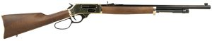 Henry H010BG Side Gate  45-70 Gov 4+1 22" Blued Octagon Barrel, Polished Brass Hardened Rec, American Walnut Stock Furniture, Large Loop Lever, Adj. Sight