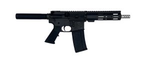 Great Lakes Firearms GL15223SSPBLK AR-15 Pistol 223 Wylde 30+1 7.50" Stainless Barrel, Black, 7" M-LOK Handguard, Buffer Tube (No Brace), A2 Grip