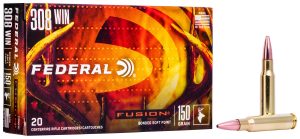 Federal F308FS1 Fusion  308Win 150gr Bonded Soft Point 20 Per Box/10 Case