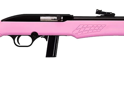 Rossi RS22L1811P RS22  Full Size 22 LR 10+1 18" Matte Black Steel Barrel, Matte Black Grooved Aluminum Receiver, Pink Synthetic Fixed Stock