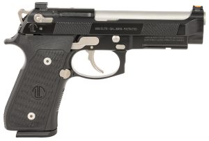 Langdon Tactical Tech LTT92ECB Beretta 92 Elite  9mm Luger 18+1 4.70" Target Crown Steel Barrel, Black Serrated Steel Slide, Black Frame w/Picatinny Rail, Black VZ G10 Grip