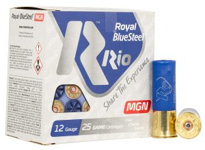 Rio Ammunition RBSM323 Royal BlueSteel  12Gauge 3" 1 1/8oz 3Shot 25 Per Box/10 Case