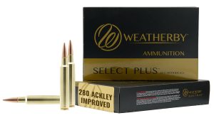 Weatherby F280A150SCO Select Plus  280Ackley Improved 150gr Swift Scirocco 20 Per Box/10 Case