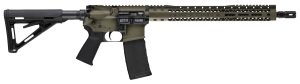 Black Rain Ordnance BROWTPBGB Spec 15+ We The People 5.56x45mm NATO 30+1 16", Green Battleworn with Deep Engraving, 15" Slim M-LOK, Magpul Grip/Carbine Stock, Castle Flash Hider