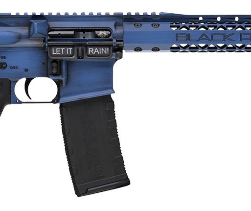 Black Rain Ordnance BROWTPBLB Spec 15+ We The People 5.56x45mm NATO 30+1 16", Blue Battleworn with Deep Engraving, 15" Slim M-LOK, Magpul Grip/Carbine Stock, Castle Flash Hider