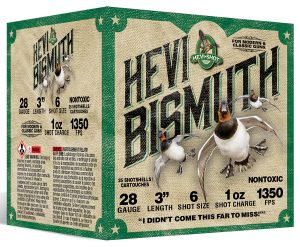 HEVI-Shot HS18436 HEVI-Bismuth Waterfowl 28Gauge 3" 1oz 6Shot 25 Per Box/10 Case