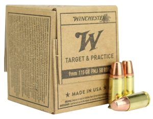 Winchester Ammo SG9W50 USA  9mmLuger 115gr Full Metal Jacket 50 Per Box/20 Case