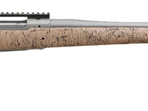 Ruger 57155 Hawkeye FTW Hunter Full Size 300 Win Mag 3+1 24" Matte Stainless Steel Threaded Barrel, Picatinny Rail Stainless Steel Receiver, Speckled Tan/Black HS Precision Synthetic Stock