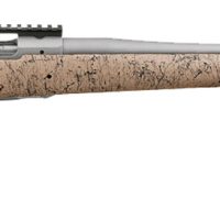 Ruger 57157 Hawkeye FTW Hunter Full Size 375 Ruger 3+1 22" Matte Stainless Steel Threaded Barrel, Picatinny Rail Stainless Steel Receiver, Speckled Tan/Black HS Precision Synthetic Stock
