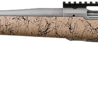 Ruger 57162 Hawkeye FTW Hunter Full Size 308 Win 4+1 22"  Matte Stainless Threaded Barrel, Picatinny Rail Stainless Steel Receiver, Speckled Tan/Black HS Precision Synthetic Stock, Left Hand