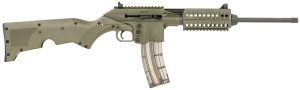 Kel-Tec SU22CAGRN SU22  Full Size 22 LR 26+1 16.10" Black Threaded Barrel, OD Green Picatinny Rail Polymer Receiver, OD Green Synthetic w/Storage Compartment Stock