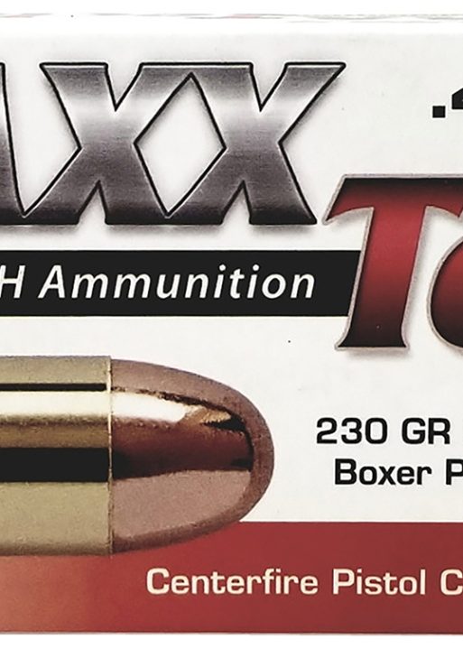 MaxxTech PTGB45B Brass Pistol  45ACP 230gr Full Metal Jacket 50 Per Box/10 Case