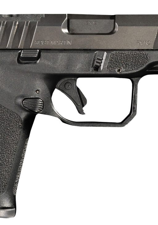 Rost Martin RM1CBLKOSP RM1C  9mm Luger 17+1 4" Black Match Grade Barrel, Black Tenifer Optic Ready/Serrated Steel Slide, Black Polymer Frame w/Picatinny Rail, Textured Grip, Ambidextrous