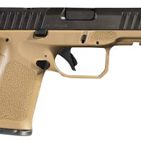 Rost Martin RM1CFDEOSP RM1C  9mm Luger 17+1 4" Black Match Grade Barrel, Black Tenifer Optic Ready/Serrated Steel Slide, Flat Dark Earth Polymer Frame w/Picatinny Rail, Textured Grip, Ambidextrous