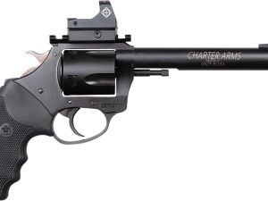 Charter Arms 64465 Mastiff Target Large Frame 44 Special 5 Shot, 6" Black Nitride Stainless Steel Barrel, Cylinder & Frame, Black Rubber Grip, Sightmark Micro Optic, Exposed Hammer