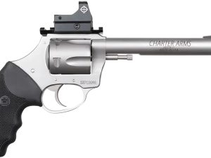 Charter Arms 79965 Mastiff Target Large Frame 9mm Luger 5rd, 6" Stainless Steel Barrel, Cylinder & Frame, Sightmark Micro Optic, Picatinny Rail, Black Rubber Grip, Exposed Hammer