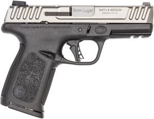 Smith & Wesson 13935 SD9 2.0  Compact Frame 9mm Luger 10+1, 4" Stainless Steel Barrel, Satin Stainless Steel Serrated Slide, Black Polymer Frame w/Picatinny Rail, Black Textured Polymer Grip