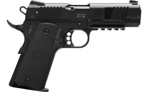 Hammerli Arms 5170502 Forge H1  Compact 22 LR 12+1 4.25" Matte Black Steel Threaded Barrel, Black Cerakote Serrated Slide, Black Aluminum Frame w/Beavertail, Black Polymer Grip