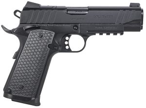 EAA GIRSAN 391044 MC1911 C Influencer Compact 45 ACP 8+1 4.40" Blued Steel Barrel, Black Cerakote Optic Ready/Serrated Steel Slide & Frame w/Picatinny Rail & Beavertail, Black Polymer Grip