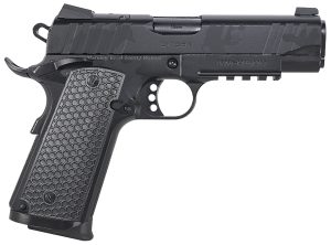 Girsan 391154 MC1911 C Influencer Compact 45 ACP 8+1 4.40" Black Steel Barrel, Black Camo Optic Ready/Serrated Steel Slide & Frame w/Picatinny Rail & Beavertail, Black Polymer Grip