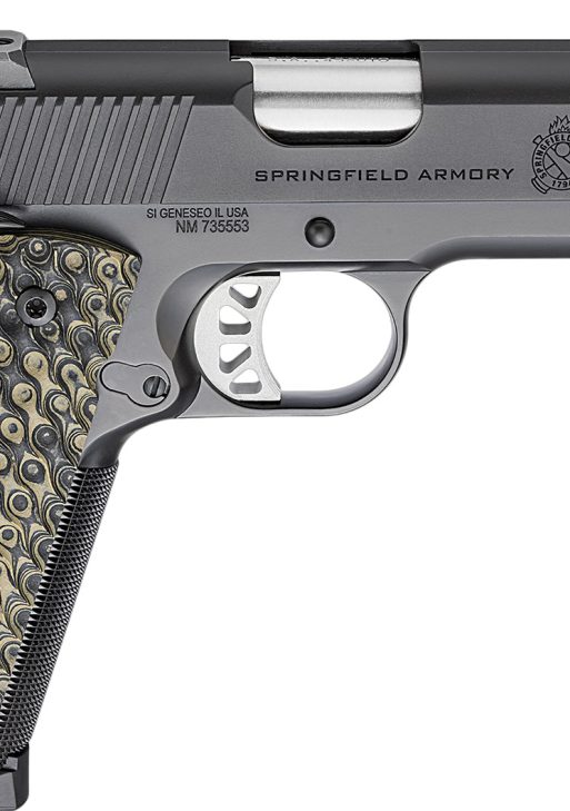 Springfield Armory PC9124 1911 TRP  45 ACP 8+1 4.25" Stainless Match Grade Barrel, Black Cerakote Serrated Carbon Steel Slide & Frame w/Beavertail, VZ Hydra G10 Grip