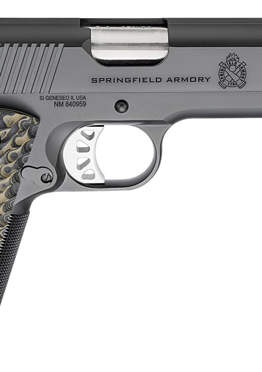 Springfield Armory PC9125 1911 TRP  45 ACP 8+1 5" Stainless Match Grade Barrel, Black Cerakote Serrated Carbon Steel Slide & Frame w/Beavertail, VZ Hydra G10 Grip