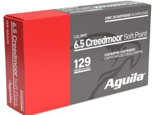 Aguila 81489AG   6.5Creedmoor 129gr InterLock Boat Tail Soft Point 20 Per Box/10 Case