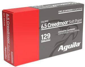 Aguila 81489AG   6.5Creedmoor 129gr InterLock Boat Tail Soft Point 20 Per Box/10 Case