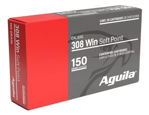 Aguila 8090AG   308Win 150gr InterLock Boat Tail Soft Point 20 Per Box/10 Case