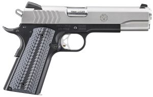 Ruger  SR1911  Full Size 9mm Luger 9+1 5" Stainless Steel Barrel, Satin Stainless Steel Serrated Slide, Black Anodized Aluminum Frame w/Beavertail, Black/Gray G10 Grip