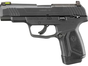 Ruger  Max-9  Compact Frame 9mm Luger 12+1, 4" Black Oxide Steel Barrel, Optic Ready/Serrated Steel Slide, Black Polymer Frame Black & Nylon Grip