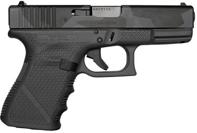 Weapon Works  G19 Gen3 Compact Frame 9mm Luger 15+1 4.02" Black Steel Barrel, Urban Dazzle Grey w/Mesh Stippling Serrated Steel Slide & Polymer Frame w/Picatinny Rail, USA Made