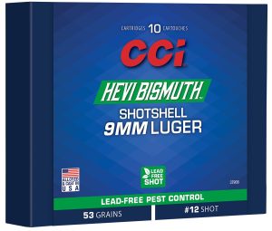 CCI 3790B Pest Control HEVI-Bismuth 9mmLuger 53gr 10 Per Box/20 Case