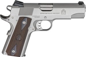 Springfield Armory PX9417S 1911 Garrison 9mm Luger 9+1 4.25" Stainless Match Grade Barrel, Serrated Stainless Steel Slide & Frame w/Beavertail, Thinline Wood Grip