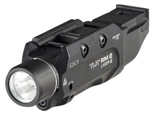 Streamlight 69454 TLR-2 RM w/Laser Black Anodized Aluminum, 1,000 Lumens White LED Bulb/Green Laser, 297 Meters Beam, Picatinny Rail Mount