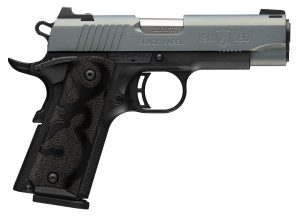 Browning 051993492 1911-380 Black Label Compact Frame 380 ACP 8+1 3.63" Matte Stainless Steel Barrel, Northern Lights Cerakote Serrated Steel Slide, Matte Black Polymer Frame w/Beavertail