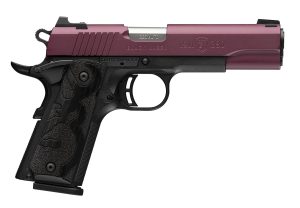 Browning 051994492 1911-380 Black Label Full Size Frame 380 ACP 8+1 4.25" Matte Stainless Steel Barrel, Black Cherry Cerakote Serrated Steel Slide, Matte Black Polymer Frame w/Beavertail