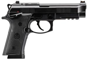 Beretta USA J92XFMSDA21 92GTS  9mm Luger 18+1 4.70" Black Inox Steel Barrel, Black Cerakote Optic Ready/Serrated Steel Slide + Aluminum Frame w/Beavertail & Picatinny Rail, Ambidextrous