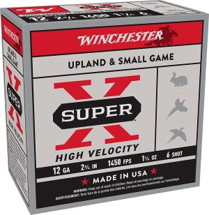 Winchester Ammo X12HV6 Super X High Velocity 12Gauge 2.75" 1 1/4oz 6Shot 25 Per Box/10 Case